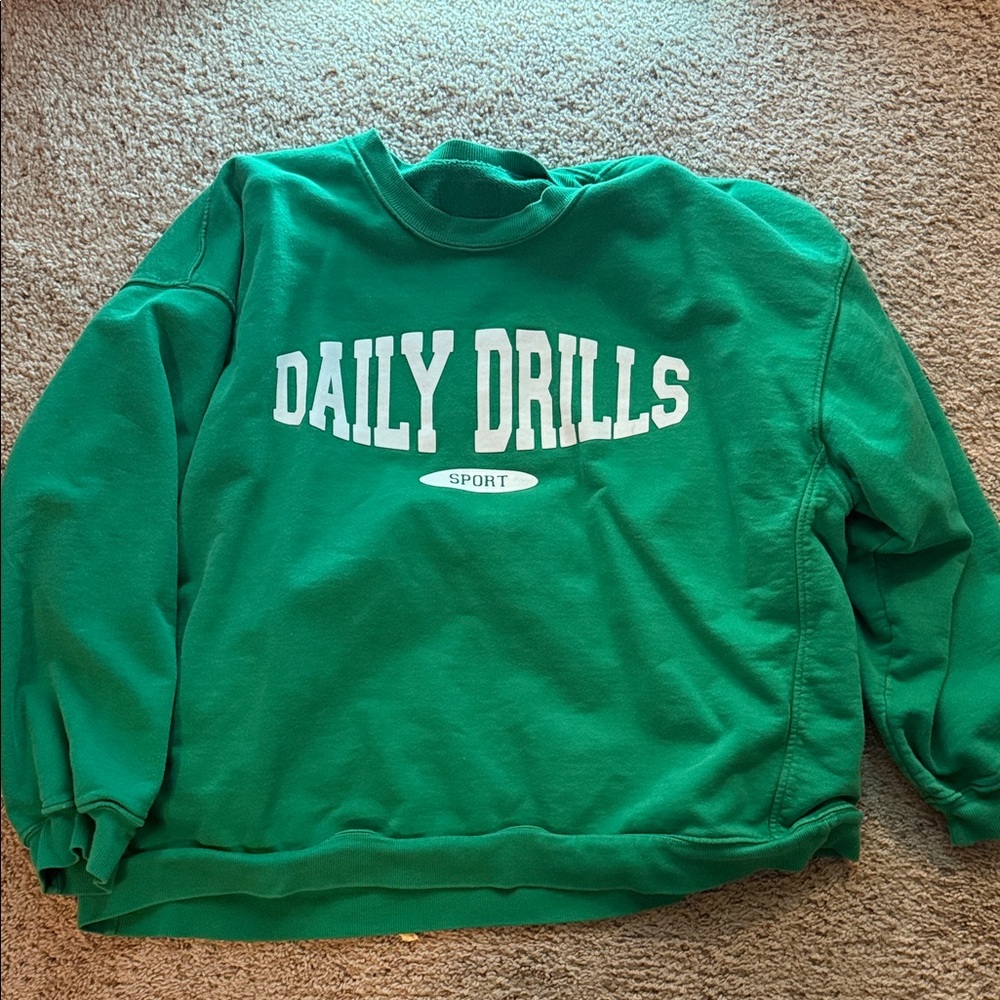 Daily Drills Sport Green Sweatshirt